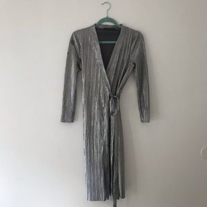 Silver Wrap Dress